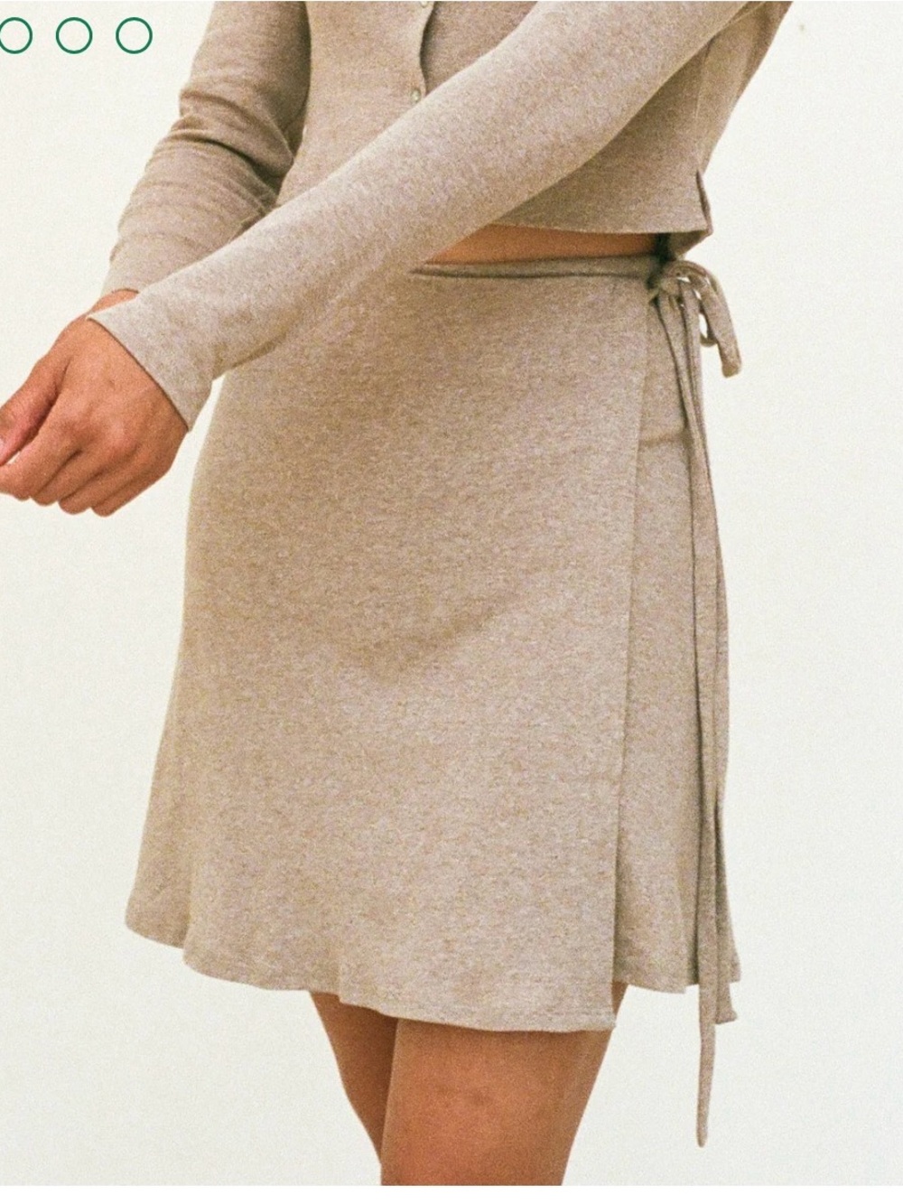 Salter House Organic Cotton Wrap Skirt in COCO